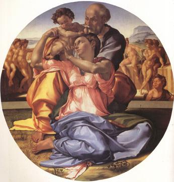 Michelangelo Buonarroti The Doni Tondo (nn03) oil painting picture